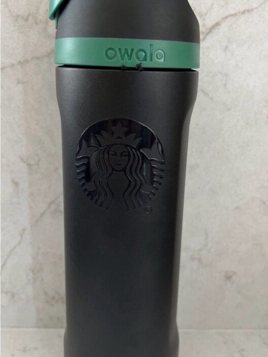 Starbucks Other - Starbucks Black Travel Bottle with Green Accent